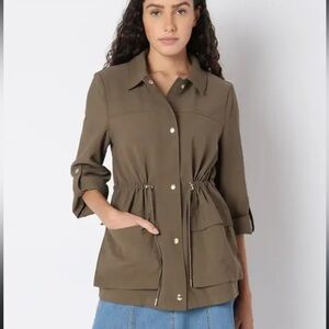 Zara Women's Olive Utility Jacket - Large